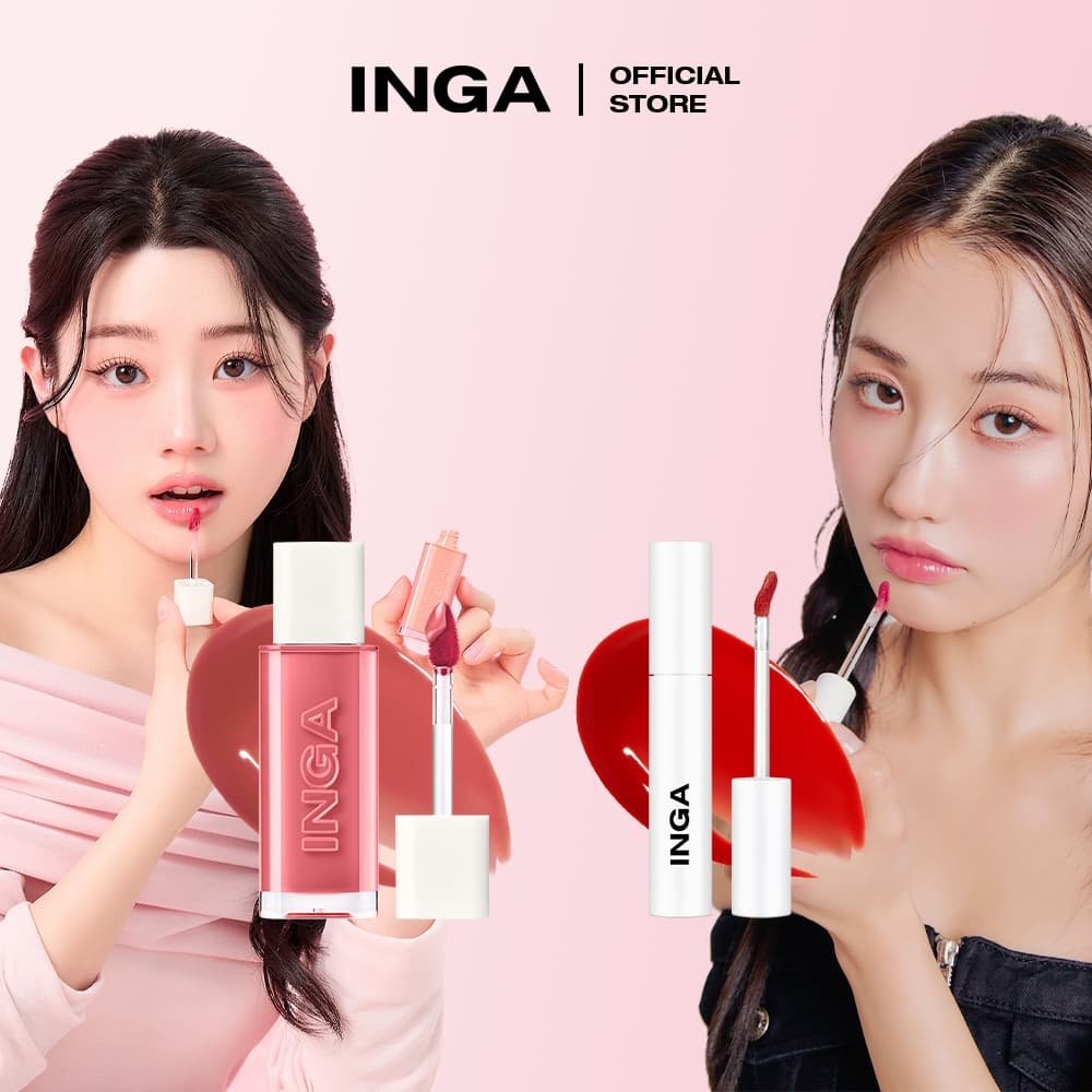 Inga GLASSY Water Glow Lip Tint (SNOWY / GLASSY _ 13 màu)